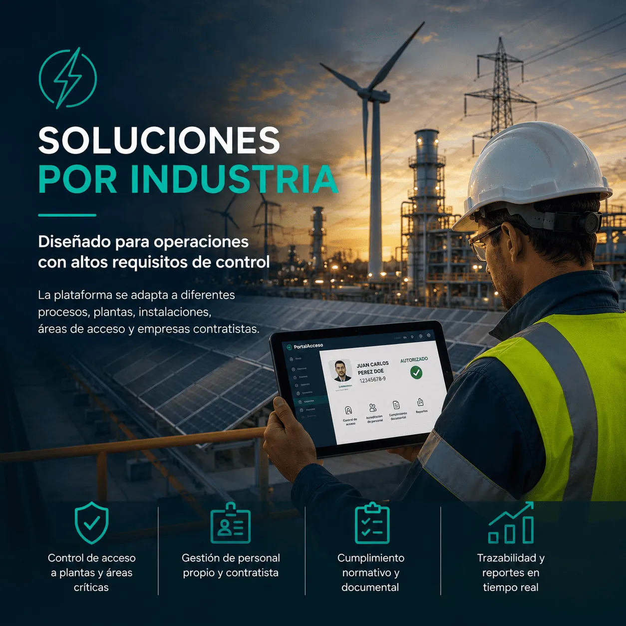 Soluciones de Portal Acceso para energía