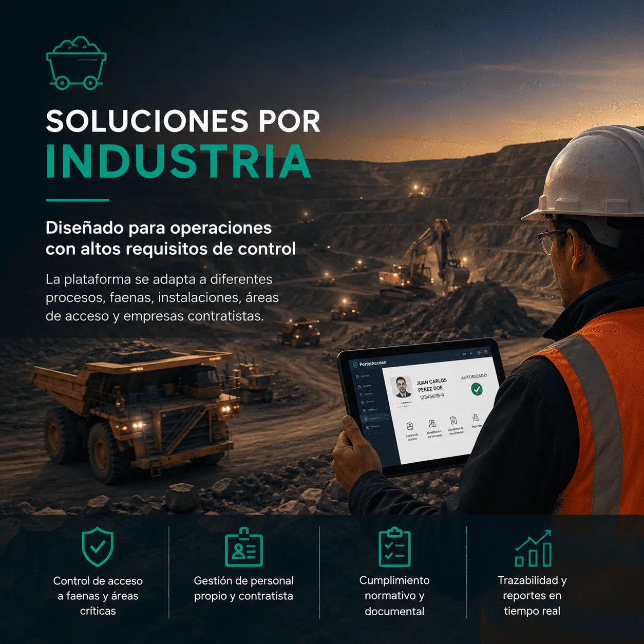 Soluciones de Portal Acceso para minería
