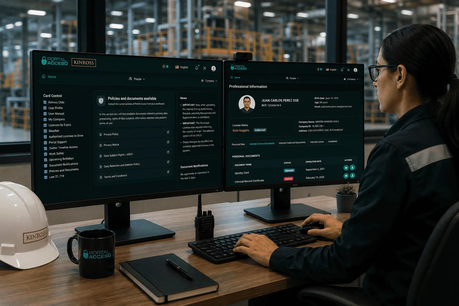 Impresión de licencia interna desde Portal Acceso