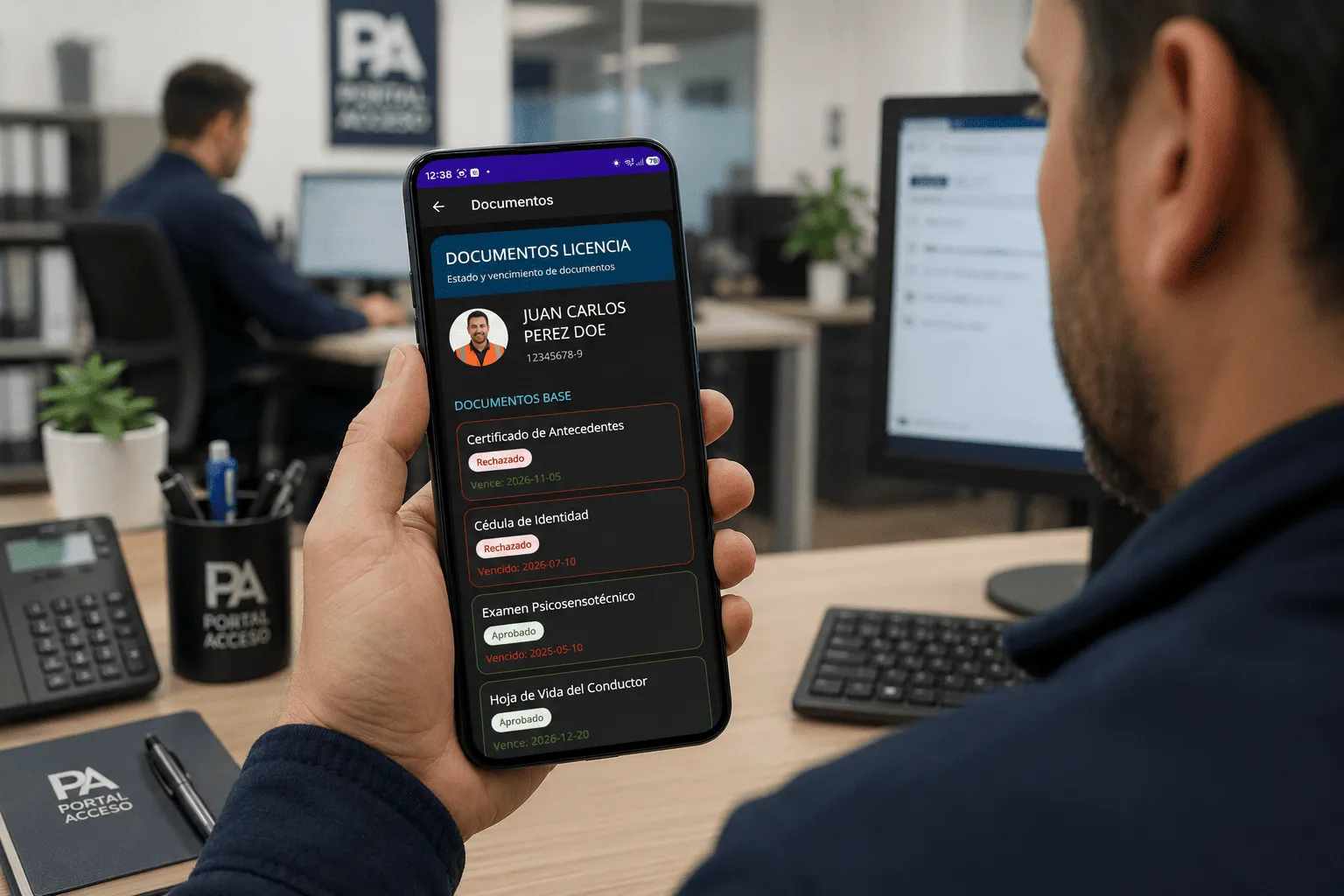 Consulta de documentos y vencimientos desde la aplicación móvil